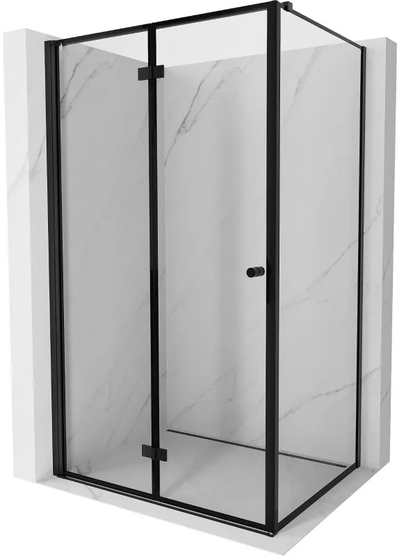 Mexen Mist-F T kabina prysznicowa składana lewa 80 x 70 cm, czarna ramka, czarna - 8A6T-080-070-70-70-L