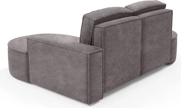 Narożnik MOLLY Prawostronny bez funkcji spania, wolnostojący tkanina ABRIAMO 07 Szary