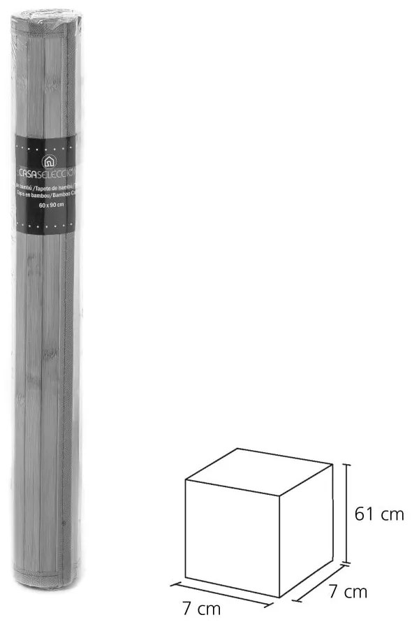 Zielony/szary bambusowy dywan 60x90 cm – Casa Selección