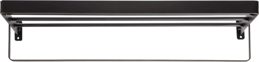 Wieszak ścienny na ręczniki HANDY 60x22 cm, czarny