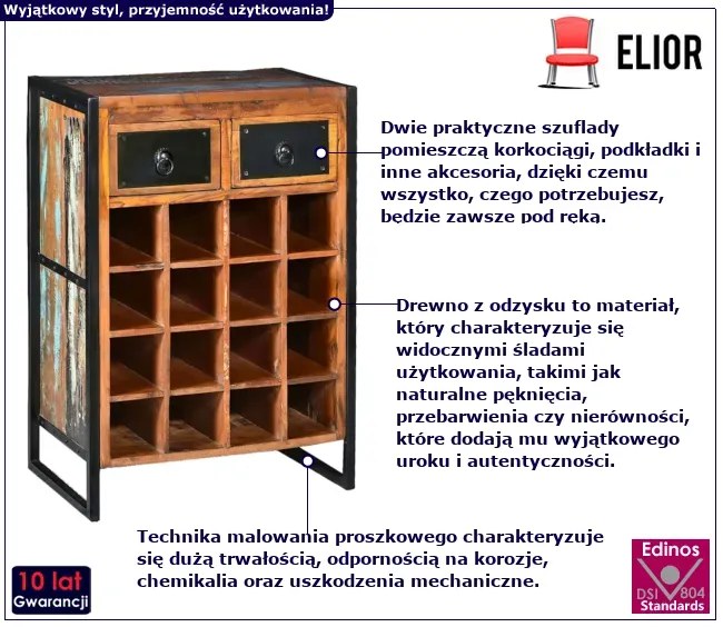 Stojak na 16 butelek wina - Dilia