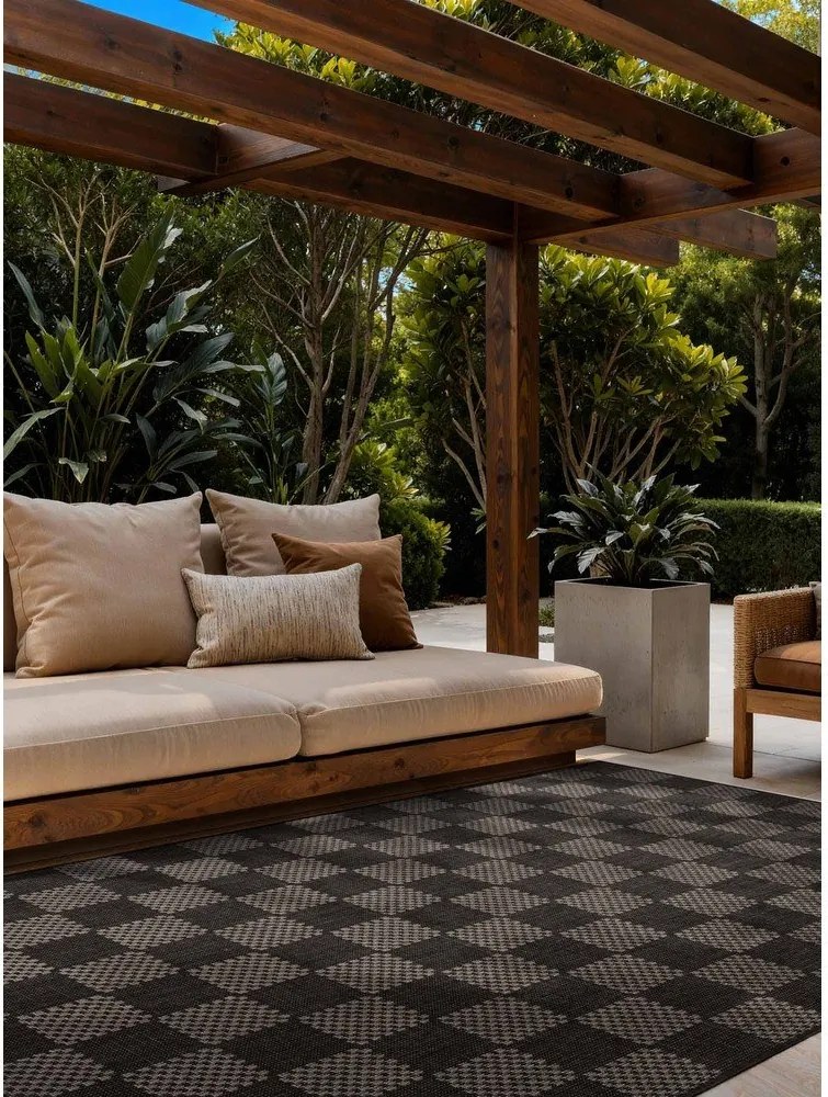 Czarny/kremowy dywan odpowiedni na zewnątrz 120x170 cm Haringey Dorothy – Ted Baker