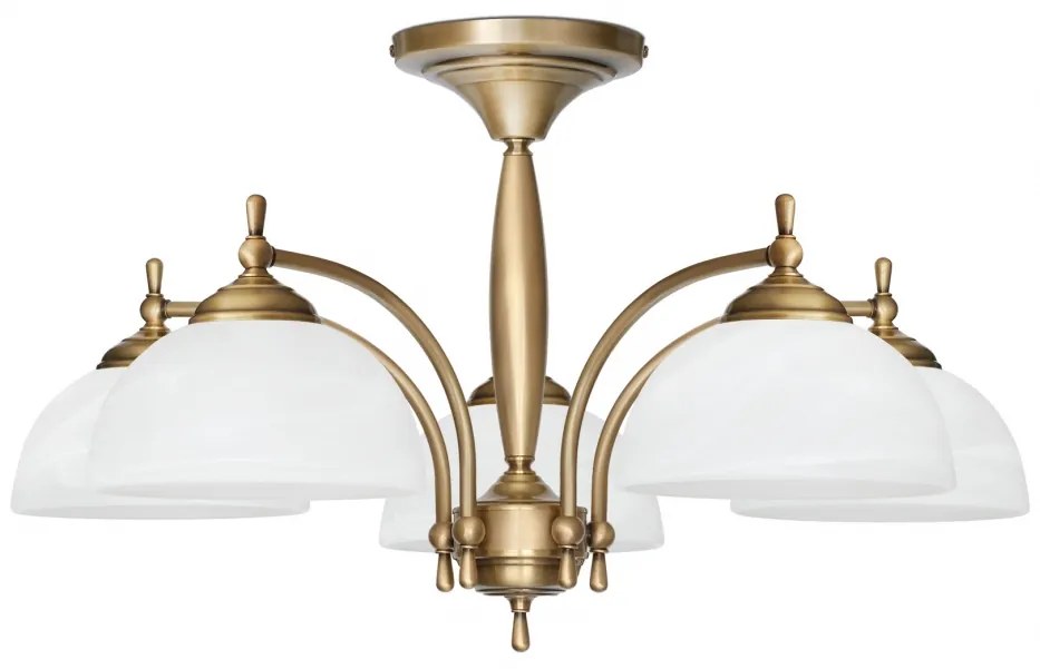 Niski mosiężny żyrandol 5-punktowy C-S5K