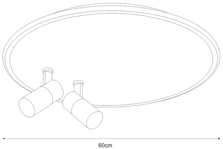 Okrągły ledowy plafon z 2 ruchomymi reflektorami - A507-Akir