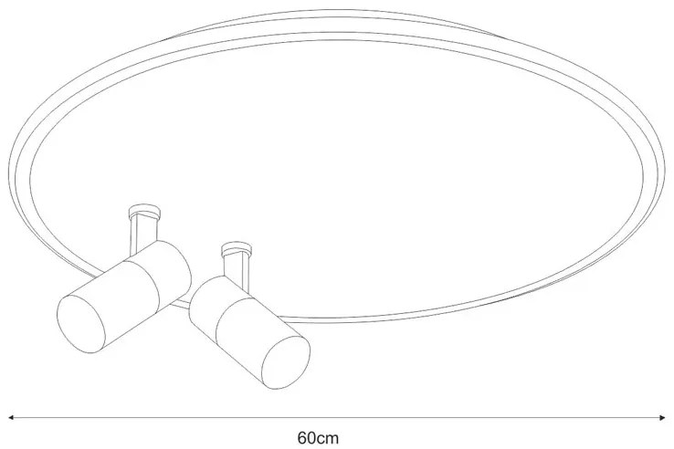 Okrągły ledowy plafon z 2 ruchomymi reflektorami - A507 F4-N67