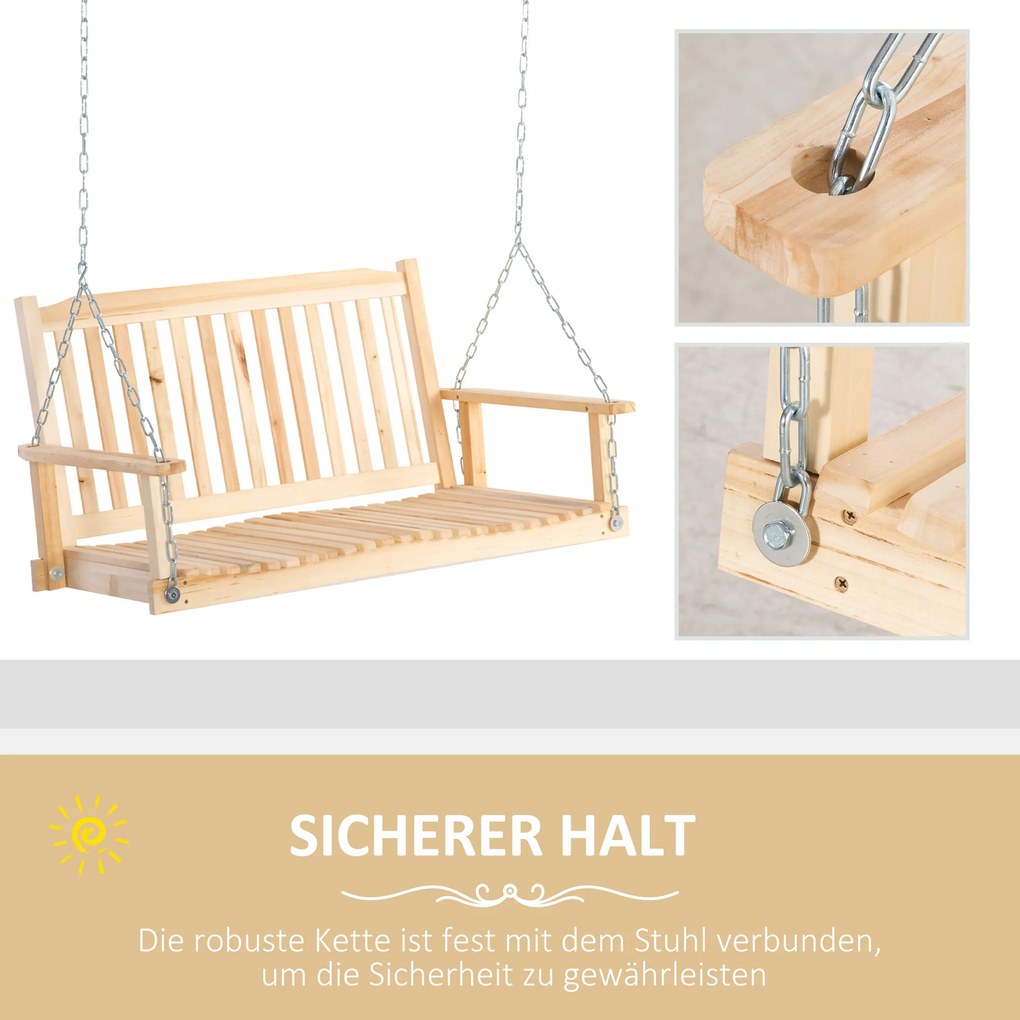 Outsunny huśtawka ogrodowa dla 2 osób 117 cm 69 cm x 60 cm