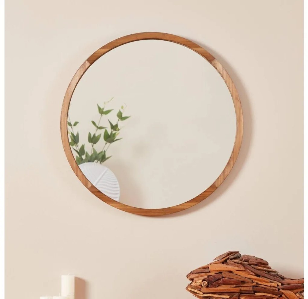 Eglo 425038 - Lustro ścienne BANI pr. 70 cm brązowe