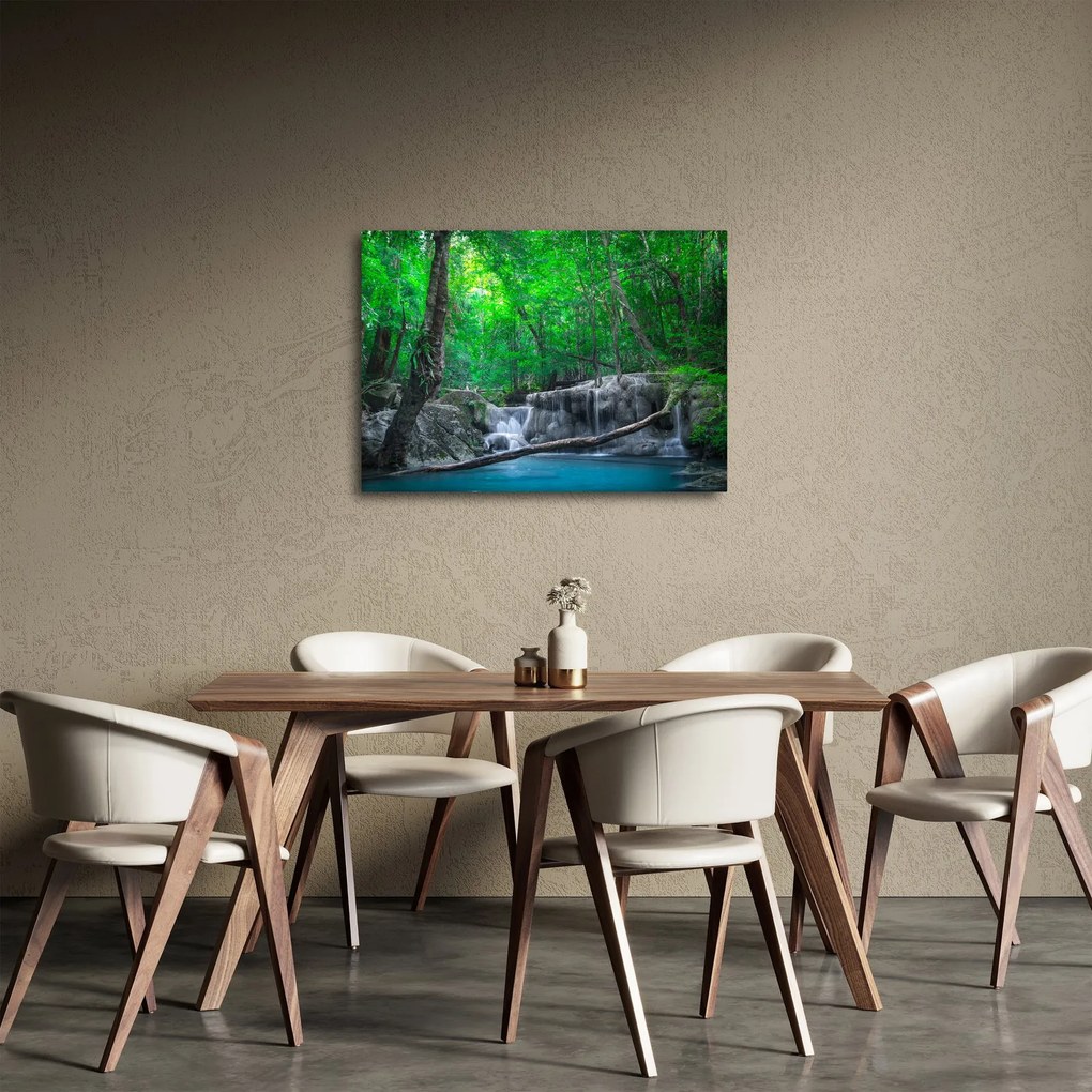 Obraz - Wodospad Erawan, Kanchanaburi, Tajlandia (70x50 cm)