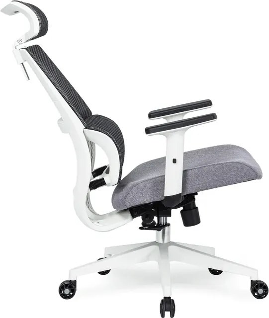 Fotel Biurowy Ergonomiczny Obrotowy NICKI Szary Nowoczesny