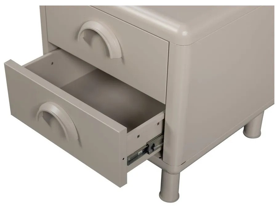 Beżowa metalowa szafka nocna Rune – WOOOD