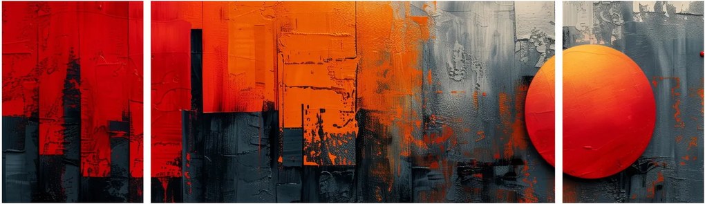 Obraz - Abstrakcyjny obraz miasta (170x50 cm)