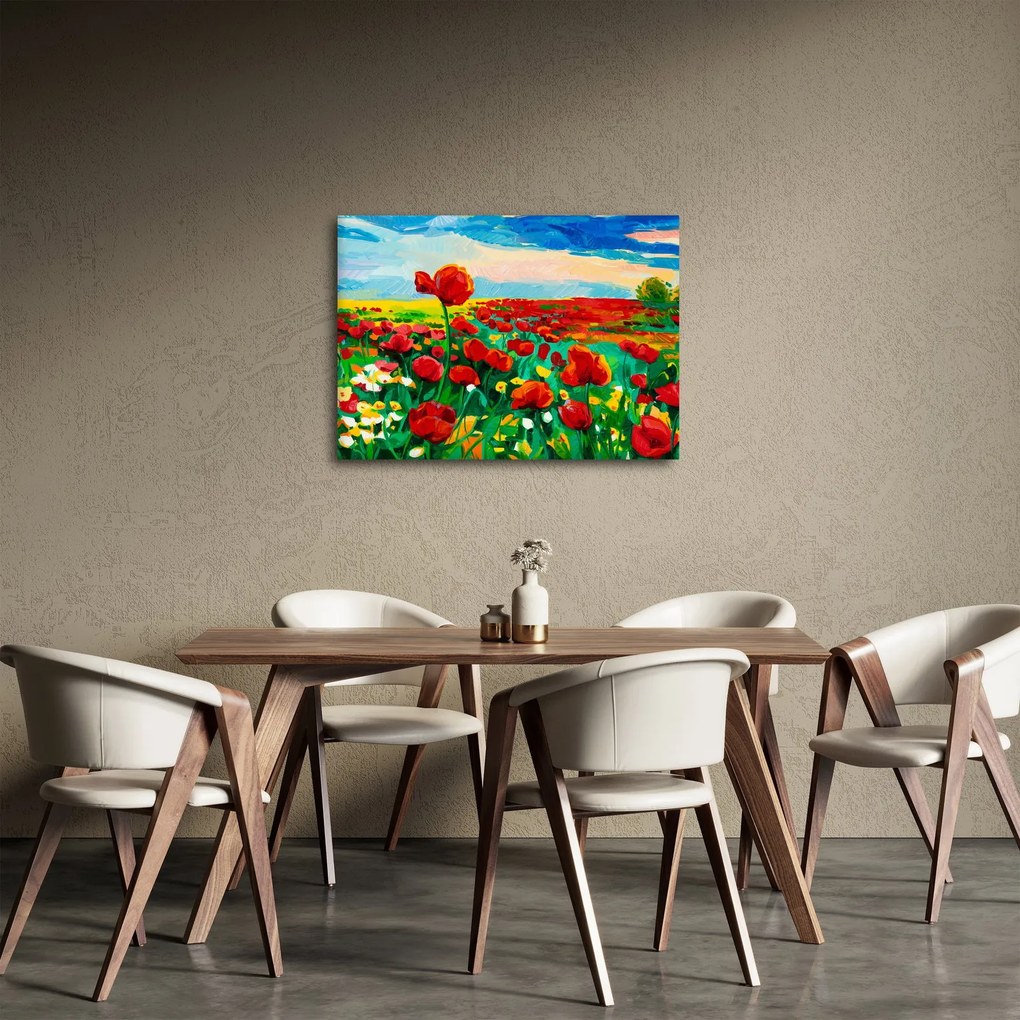 Obraz pola z makami (70x50 cm)