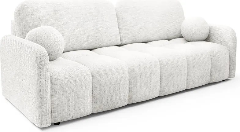 Kanapa CUBEC rozkładana funkcja spania kremowa sofa
