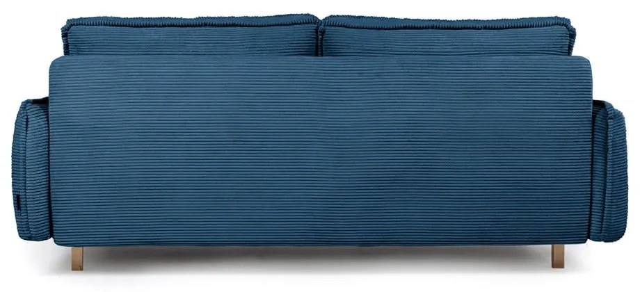 Niebieska sztruksowa rozkładana sofa 218 cm Tori – Bonami Selection