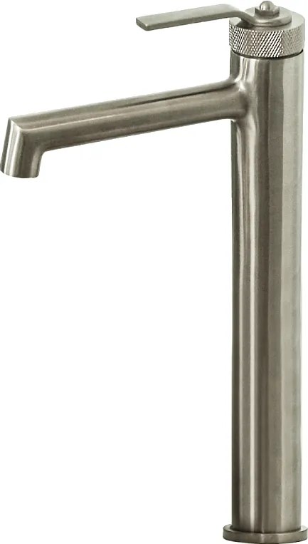 Molette bateria umywalkowa wysoka szczotkowana stal nierdzewna