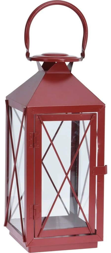Zestaw metalowych latarenek Reds 3 szt., czerwony