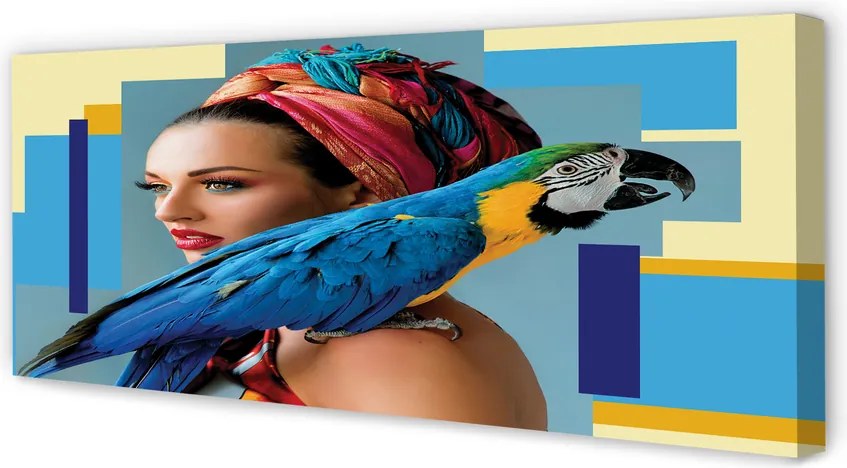 Zdjęcie na płótnie Papuga Ara na Ramieniu