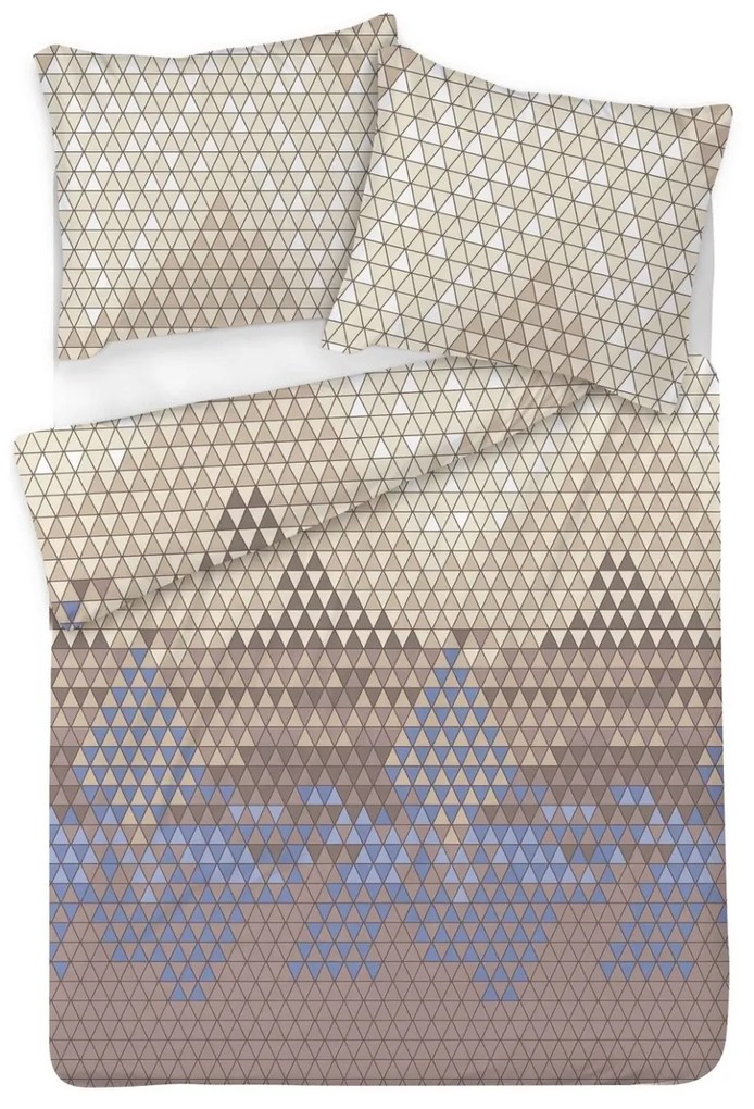 Matex Pościel satynowa Trójkąty, 140 x 200 cm, 70 x 90 cm