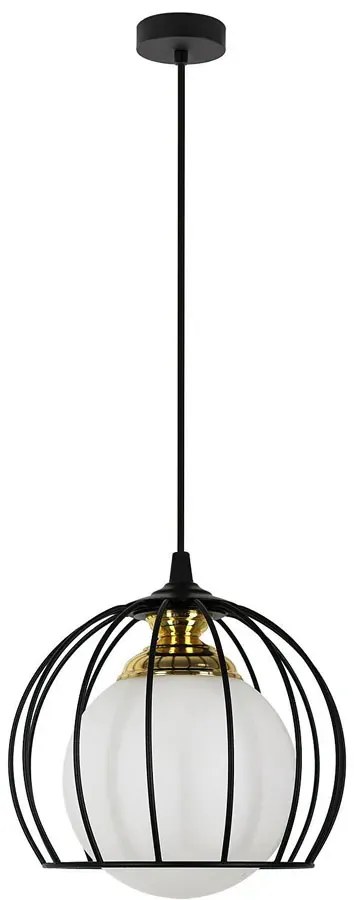 Druciana lampa wisząca ze szklanym kloszem B5-L98