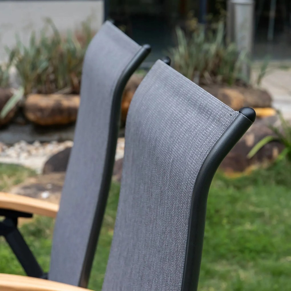 Doppler YELMO teakowe regulowane krzesło ogrodowe