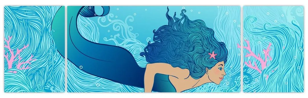 Obraz - Syrenka (170x50 cm)
