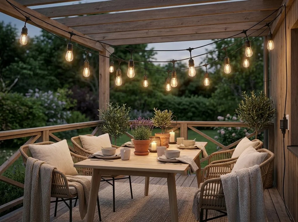 Girlanda świetlna LED ogrodowa LUCENT, 15 m
