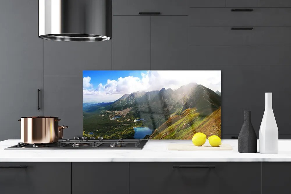 Szkło Dekoracyjne do Kuchni Malownicza Polana u Podnóża Gór