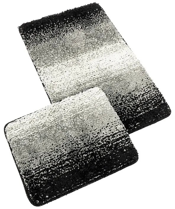Bellatex Zestaw dywaników łazienkowych bezwycięcia BANYSILVER czarny, 60 x 100, 60 x 50 cm