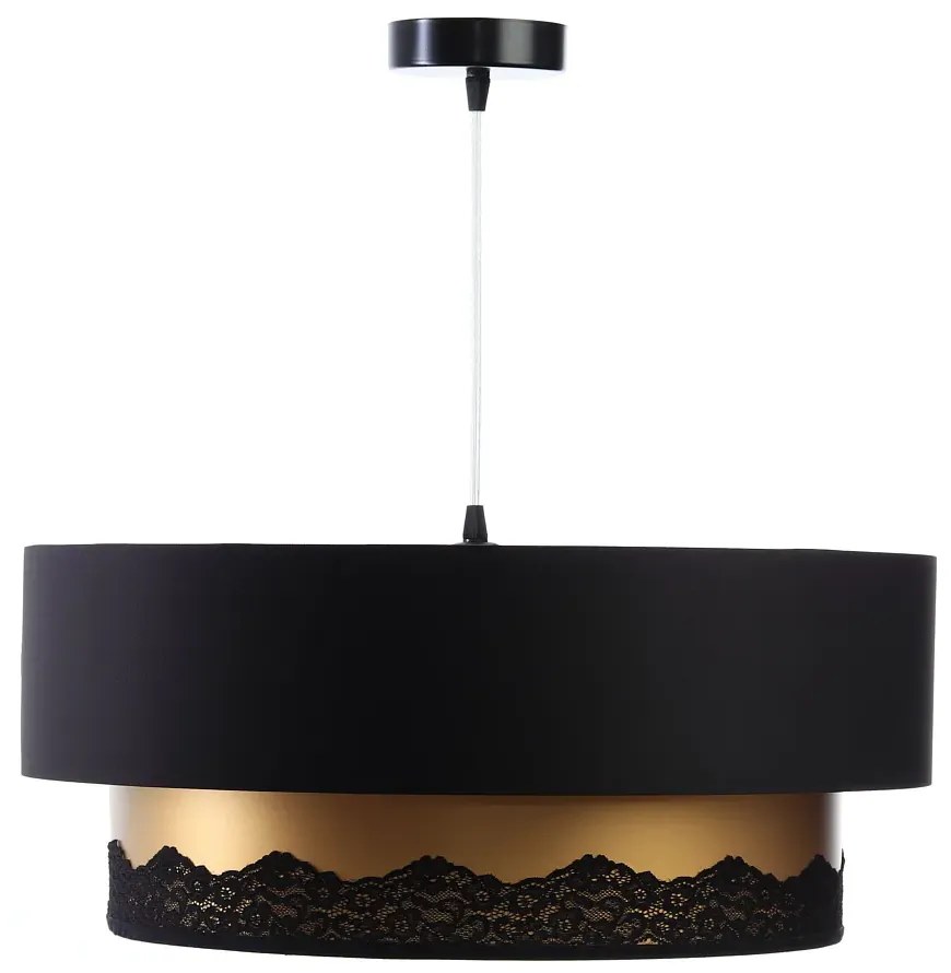 Lampa wisząca DOUBLE ELEGANT 50 czarna/złota BPS KONCEPT