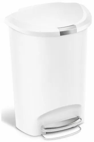 Simplehuman Kosz na odpady z pedałem, 50 l, biały