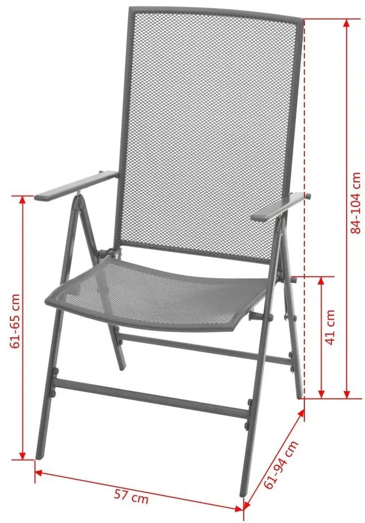 Zestaw metalowych krzeseł ogrodowych S7-K65
