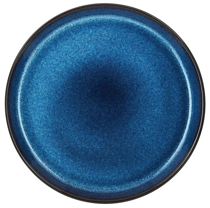 Czarno-niebieski kamionkowy talerz deserowy ø 21 cm Gastro Dark Blue/Black – Bitz
