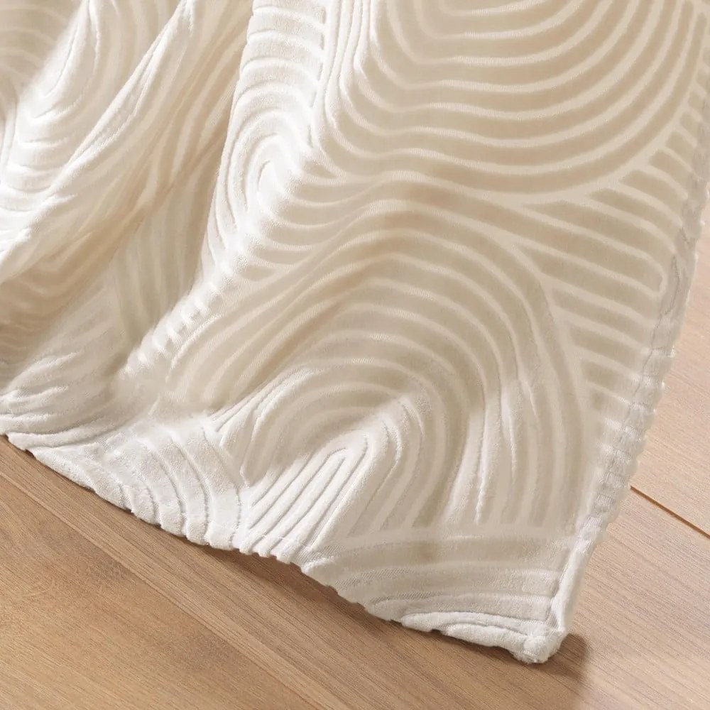 Beżowa aksamitna zasłona 135x260 cm Eva – douceur d'intérieur