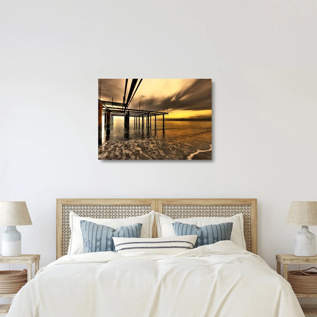 Obraz na szkle - Architektura nad wybrzeżem (70x50 cm)