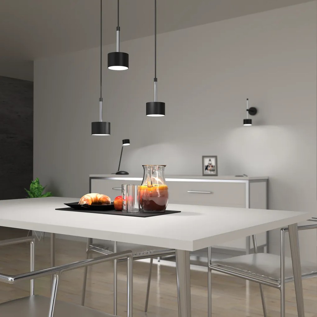 Lampa wisząca ARENA BLACK/SILVER 3xGX53, czarna, na kole potrójna