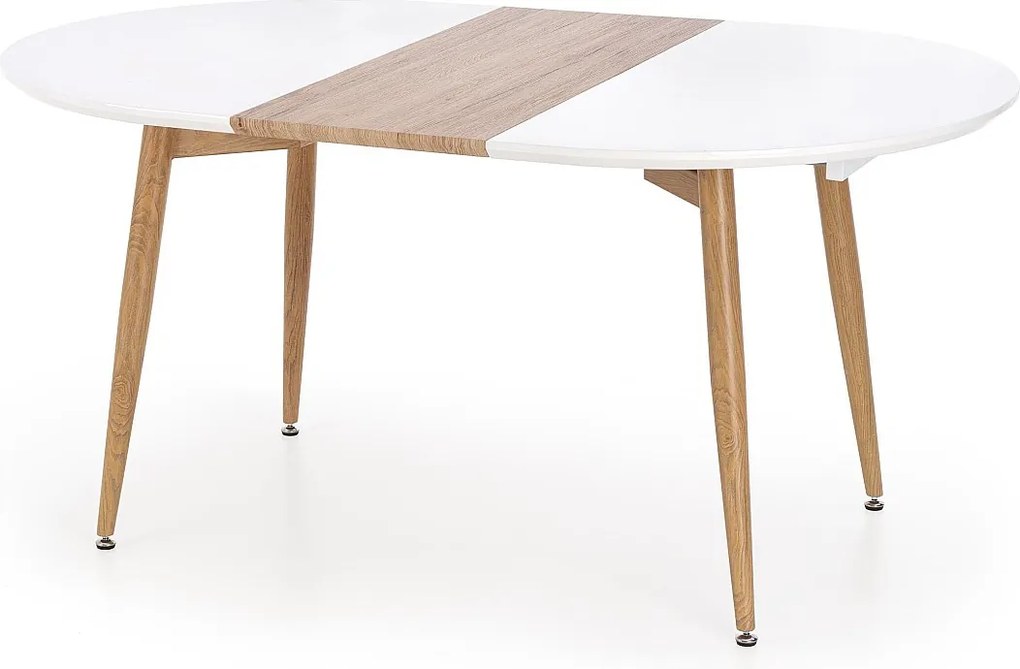 Stół CALIBER 160(200)x90 biały/dąb san remo rozkładany