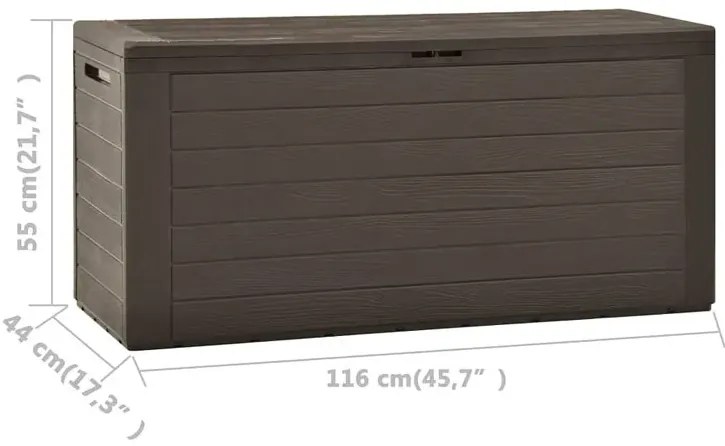 Brązowa zamykana skrzynia ogrodowa Z4-E14