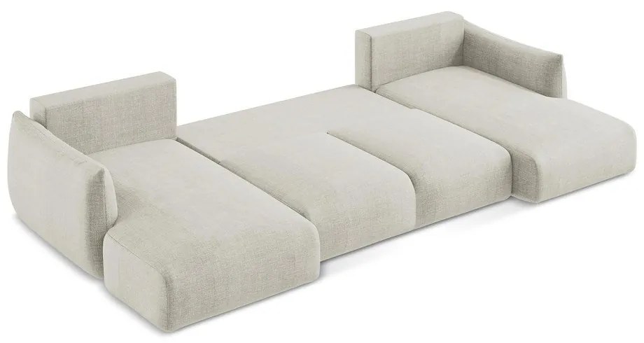 Beżowy rozkładany narożnik (w kształcie litery U) Leila – Makamii