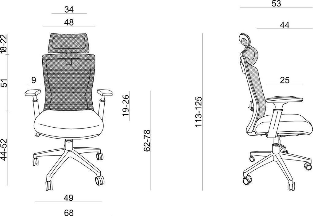 Ergonomiczne krzesło biurowe Exeter, zgodne z normą BHP