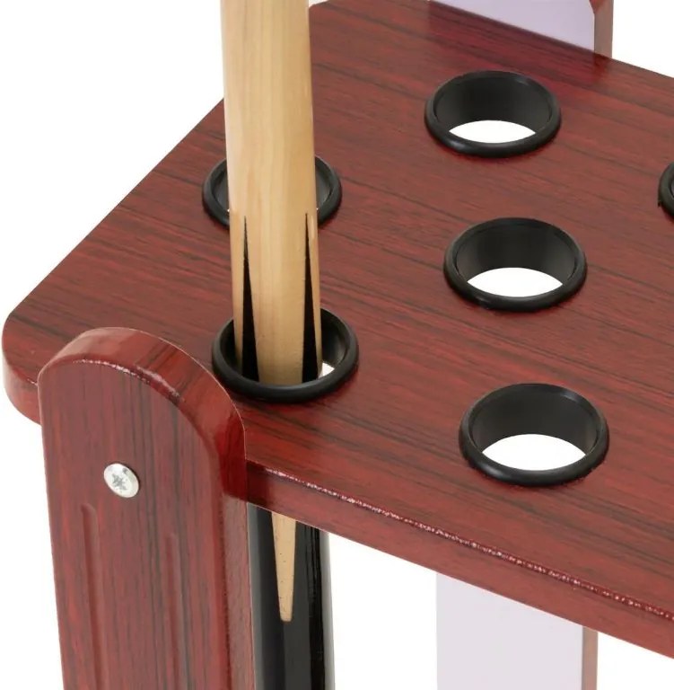 Stojak na kije bilardowe, 60 x 60 x 25 cm, brązowy