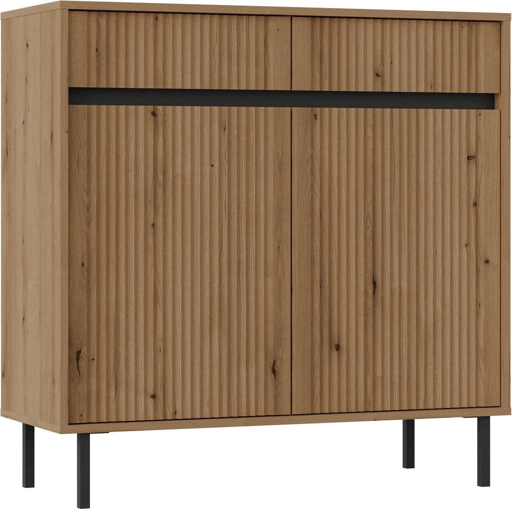 Komoda OSTIA - Dąb evoke coast / 100 cm / 2 szuflady
