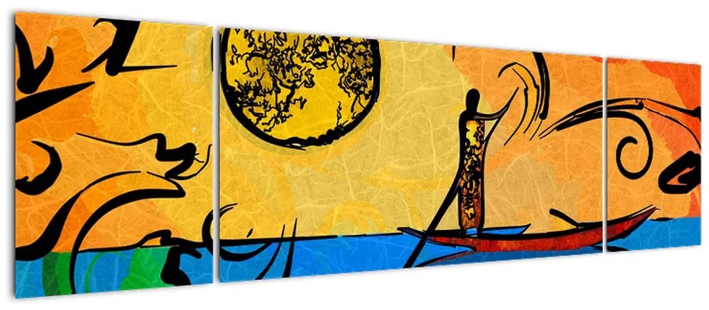 Obraz starożytnego obrazu (170x50 cm)