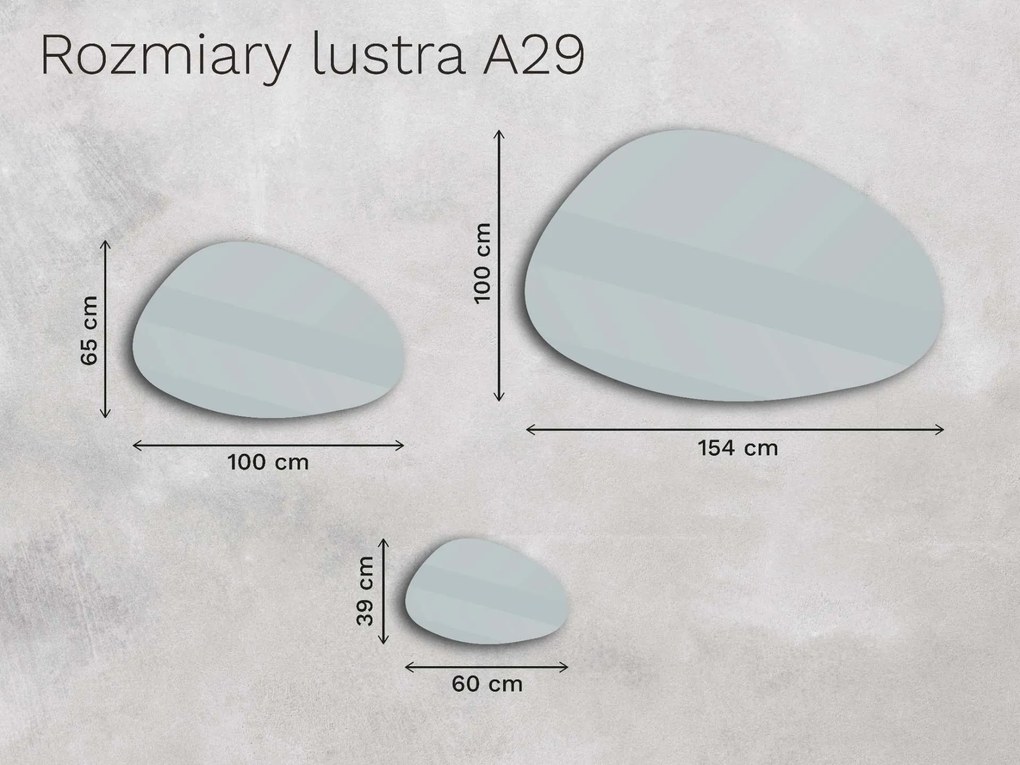 Organiczne lustro LED z oświetleniem A29
