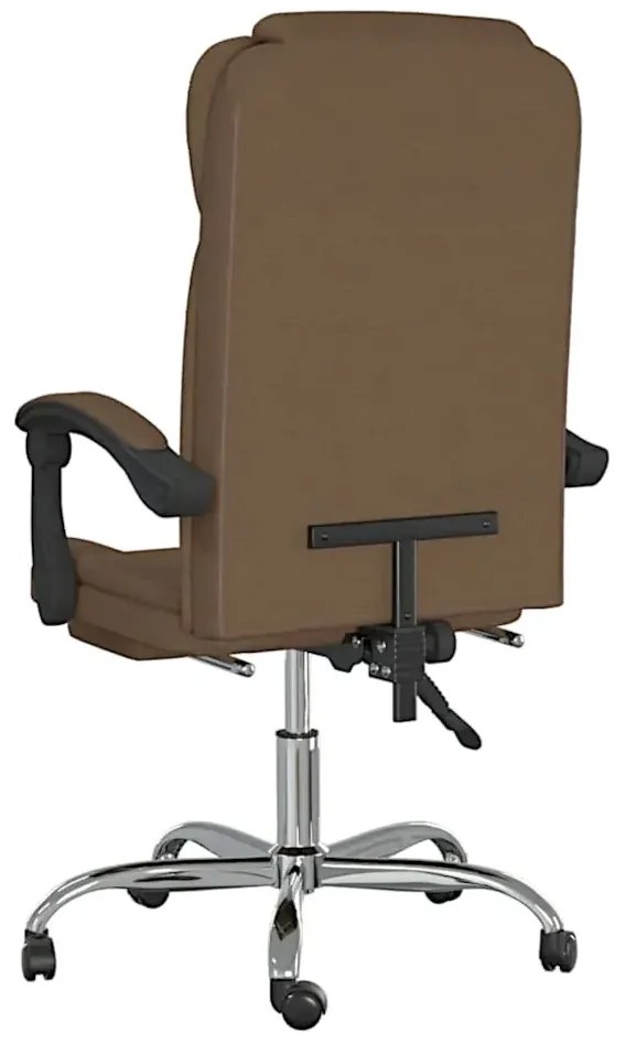 Brązowy fotel biurowy z podnóżkiem - Duncan