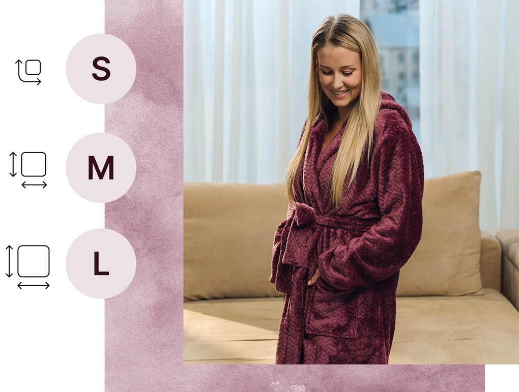 SZLAFROK WARM HUG LILIOWY M liliowy