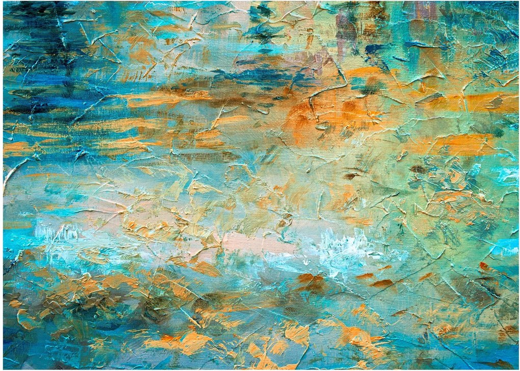 Obraz niebieskiej abstrakcji (70x50 cm)
