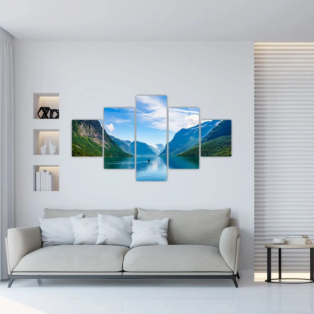 Obraz - Jezioro Lovatnet (125x70 cm)