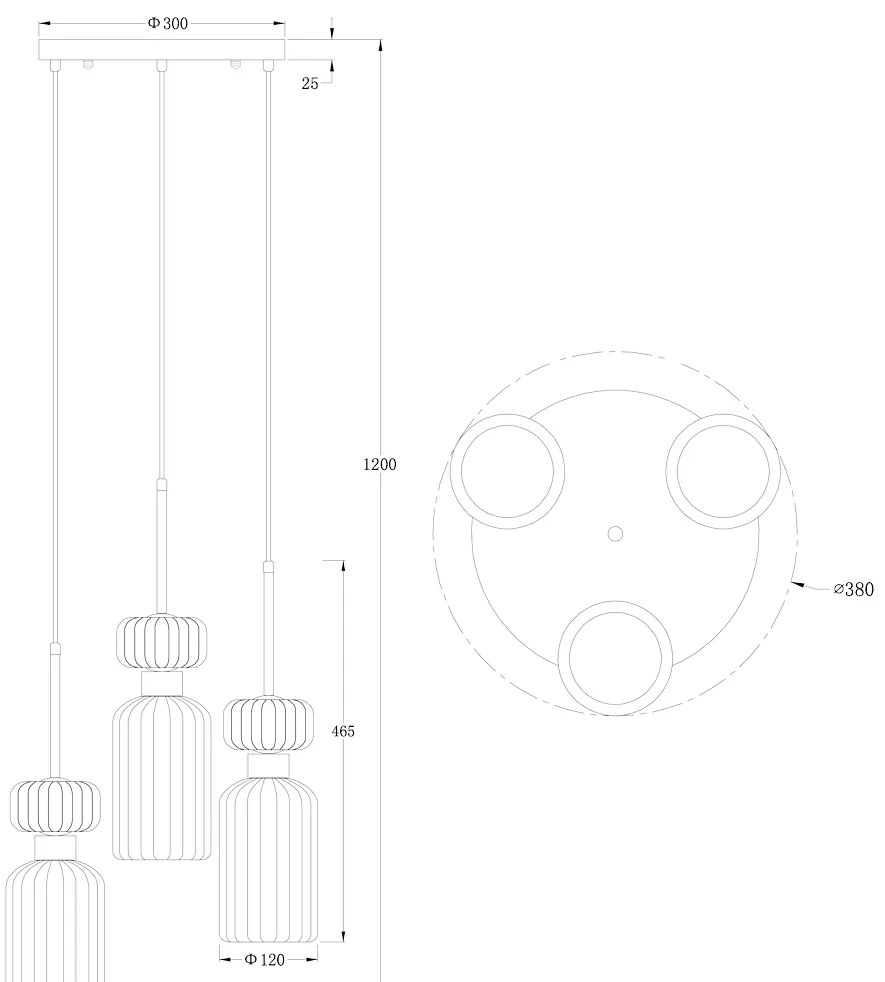 Lampa wisząca MOLLY 3xE14
