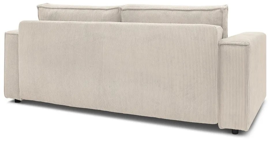 Beżowa sztruksowa rozkładana sofa 245 cm Nihad – Bobochic Paris