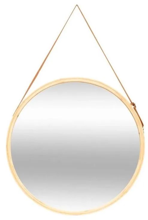 5five - Lustro ścienne LOFT Ø 50 cm bambus